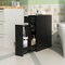 Costway Bathroom Floor Cabinet Toilet Narrow Storage Organizer with Flip Top White/Black
